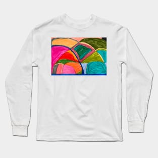 Colourful Abstract Rock Art Long Sleeve T-Shirt